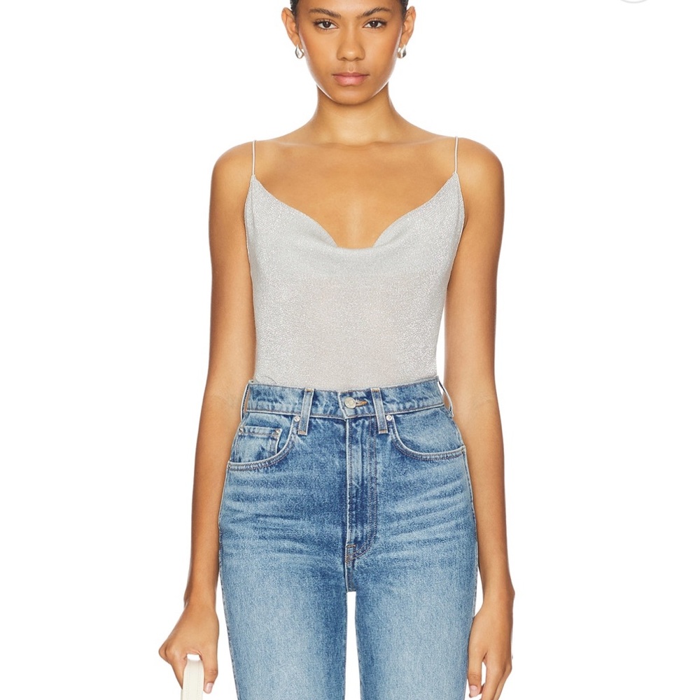 Revolve - Cowl neck tank in Glacier Grey